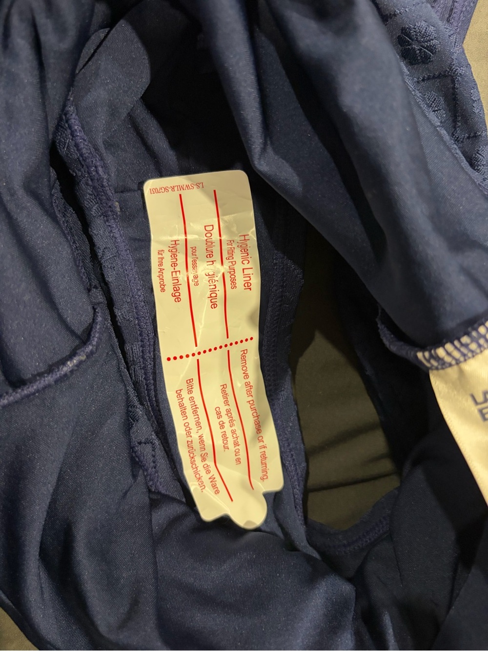Lands End Blue Textured One-Piece Swimsuit with Front Knot - Picture 5 of 5